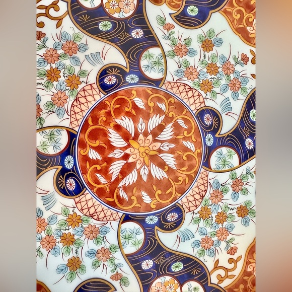 Vintage Japanese Kozan Kiln Porcelain Imari Pedestal Cake Plate Stand, 10” - Picture 10 of 11